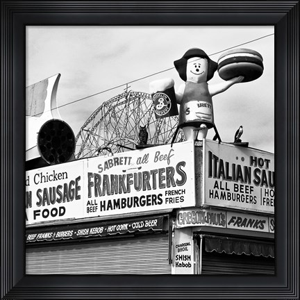 Framed Coney Island Frankfurters Print