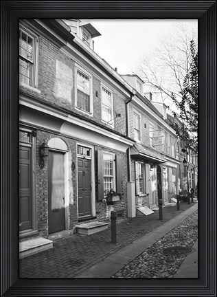 Framed Red Row II (b/w) Print