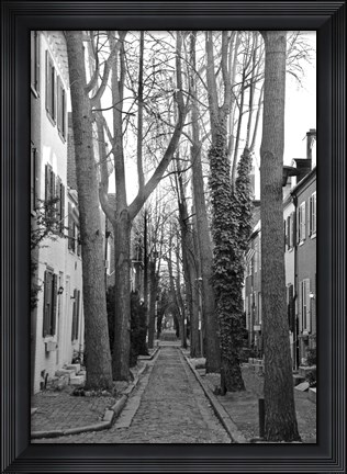 Framed Brick Road (b/w) Print
