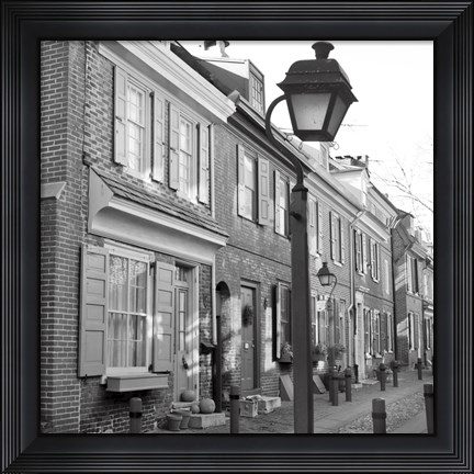 Framed Red Row I (b/w) Print