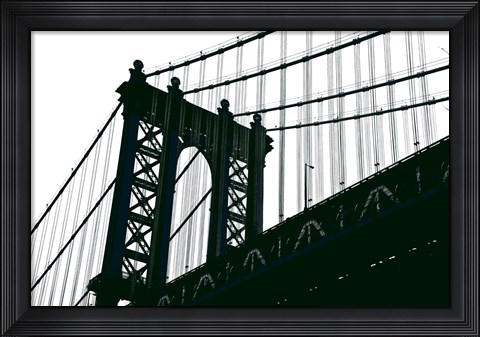 Framed Manhattan Bridge Silhouette Print