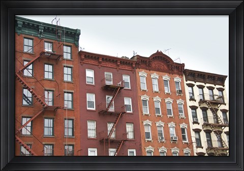 Framed Brick Row Houses Print