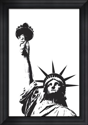 Framed Statue of Liberty (outline) Print