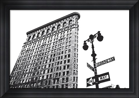 Framed Flatiron (outline) Print