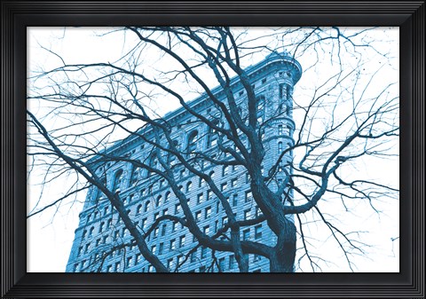 Framed Blue Flatiron Print