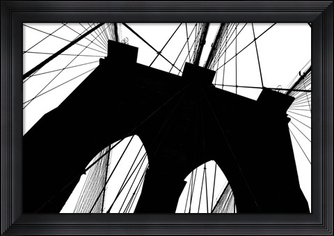 Framed Brooklyn Bridge Silhouette Print