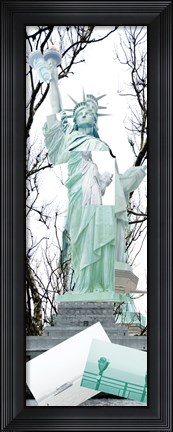 Framed Statue of Liberty Collage Print