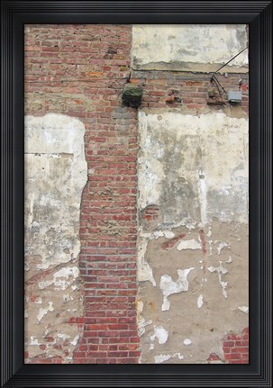 Framed Brick Wall and White Paint Print