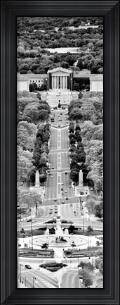 Framed Aerial Art Museum (b/w) Print