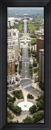 Framed Benjamin Franklin Parkway (aerial) Print