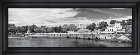 Framed Waterworks Panorama (b/w) Print