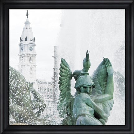 Framed Fountain (City Hall) Print