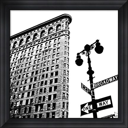 Framed Flatiron (detail) Print