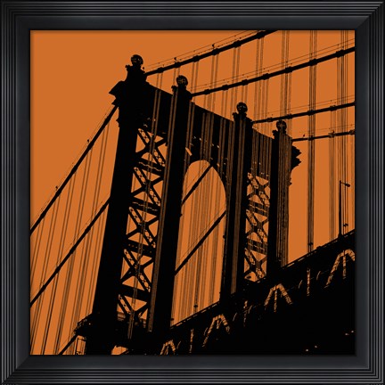 Framed Orange Manhattan Print