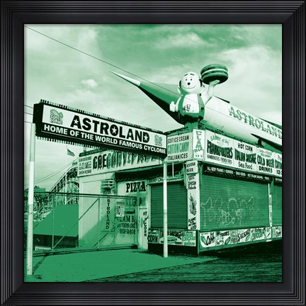 Framed Green Astroland Print