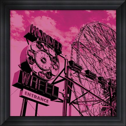 Framed Cotton Candy Wonder Wheel Print