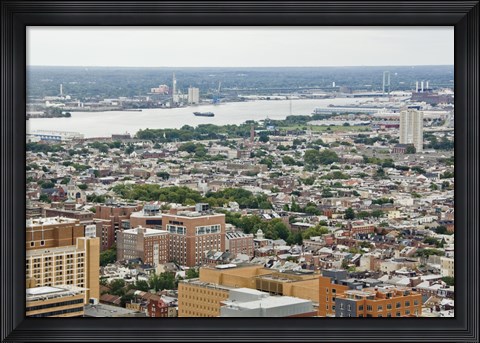 Framed Aerial River Print