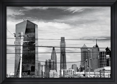 Framed Industrial Skyline (b/w) Print
