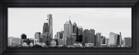 Framed Philly Panorama (b/w) Print