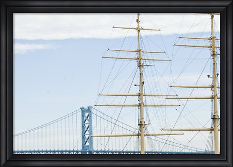 Framed Bridge &amp; Masts Print