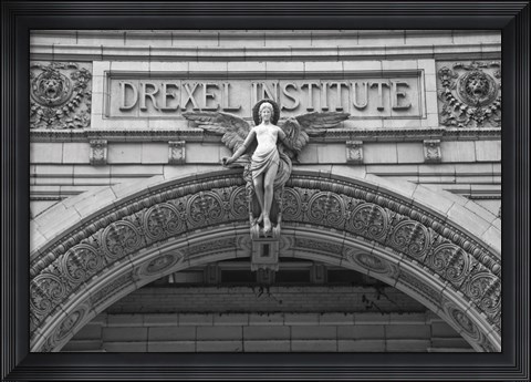 Framed Drexel Angel (b/w) Print