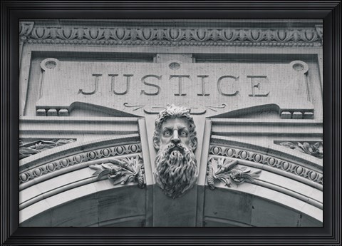 Framed Justice (b/w) Print