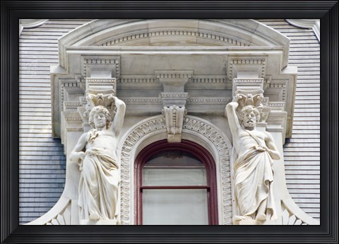 Framed City Hall Sculpture (window) Print