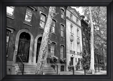 Framed Delancy Street (horizontal) (b/w) Print
