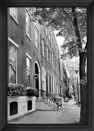 Framed Delancy Street (vertical) (b/w) Print