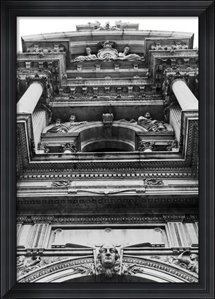 Framed City Hall, Looking Up (b/w) Print