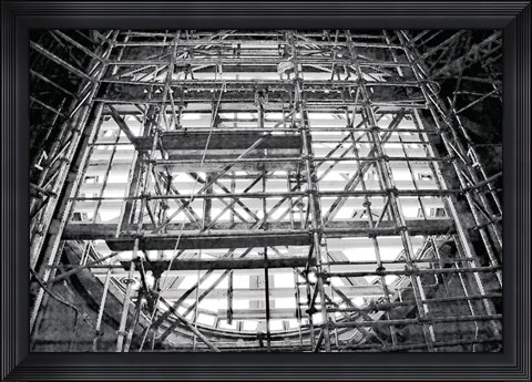 Framed Inside Clock (b/w) Print