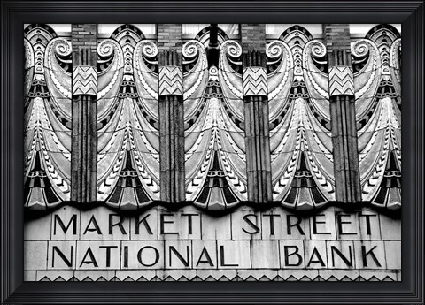 Framed Market Street (b/w) Print
