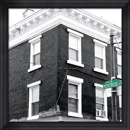 Framed Montrose Street (b/w) Print