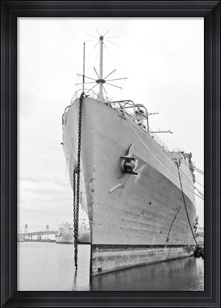 Framed Naval Ship (b/w) Print