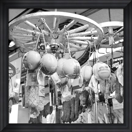 Framed Cheese Shop (b/w) Print
