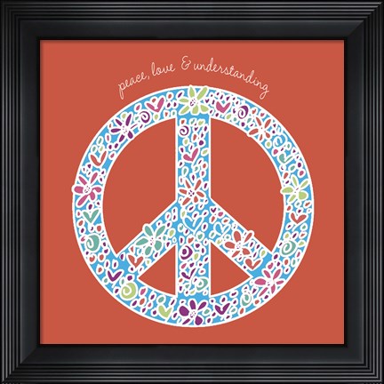 Framed Peace, Love, and Understanding Print