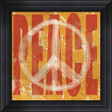 Framed Think Peace Print