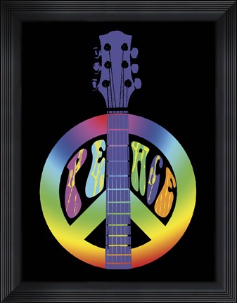 Framed Peace Sign Print