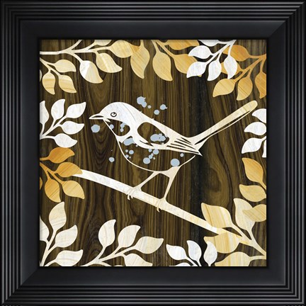 Framed Birdie I Print