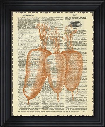 Framed Carrots Print