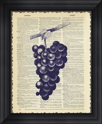 Framed Grapes Print