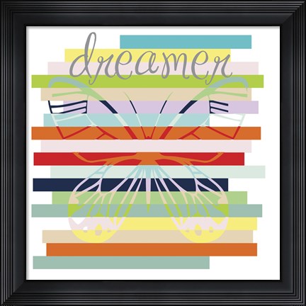 Framed Butterfly Rainbow Print