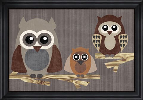 Framed Owls Print