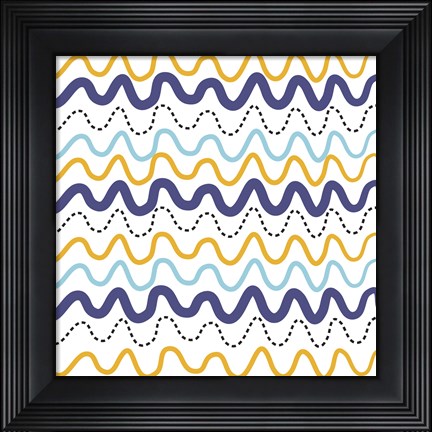 Framed Wavy Lines Print