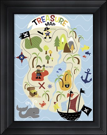 Framed Treasure Map Print