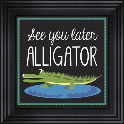 Framed Alligator Print