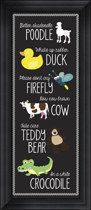 Framed Rhymes I Print