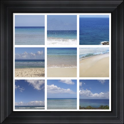 Framed Beach Collage Print