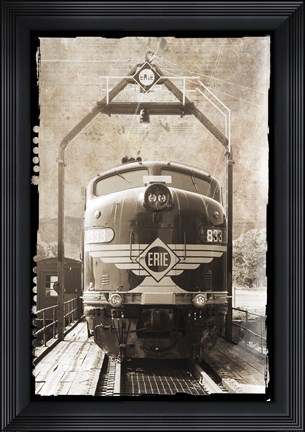 Framed Erie Train Front Print