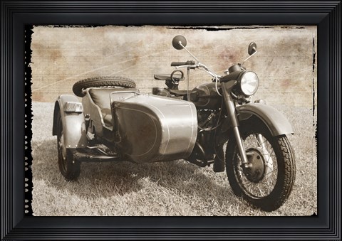 Framed Ural Motorcycle 1 Print